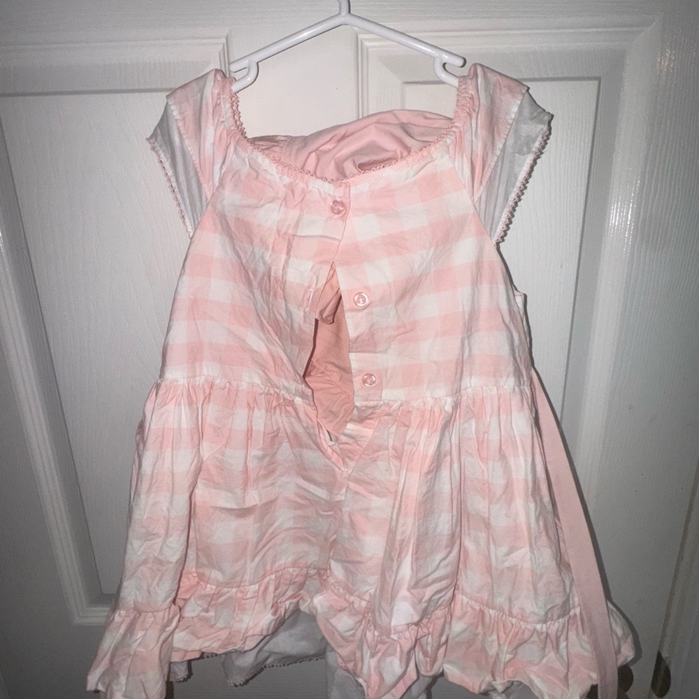 Well Dressed Wolf Pink Checkered Kids Outfit